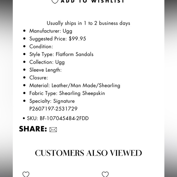 Giftable UGG Fluffita White Shearling Platform Sandal Slipper - Picture 14 of 14